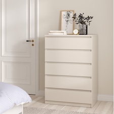 Naia Chest of 5 Drawers in Cashmere