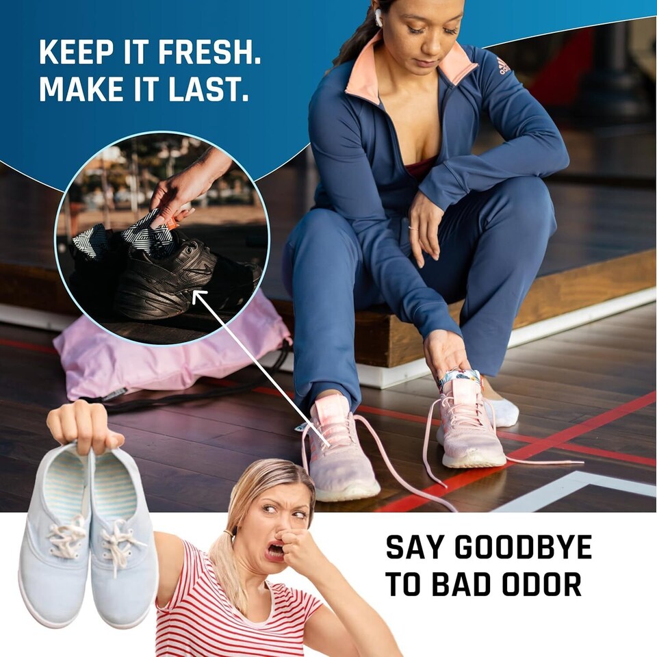 image 1 of SmellWell XL Freshener Shoe Inserts - Odour Protection for Large Shoes and Boots