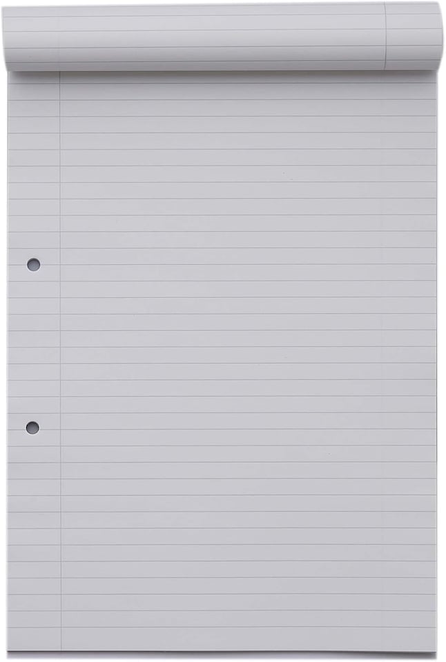 image 1 of Rhino 160 Page 8mm Lined White Top Binding Refill Pad A4 10 Pack