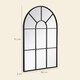 image 5 of HOMCOM Modern Arched Wall Mirror, 91  60 cm Window Mirrors for Living Room, Bedroom, Black