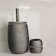 image 1 of Showerdrape Pzazz Silver Diamante Toilet Brush & Sink Tumbler Bathroom Accessory Set