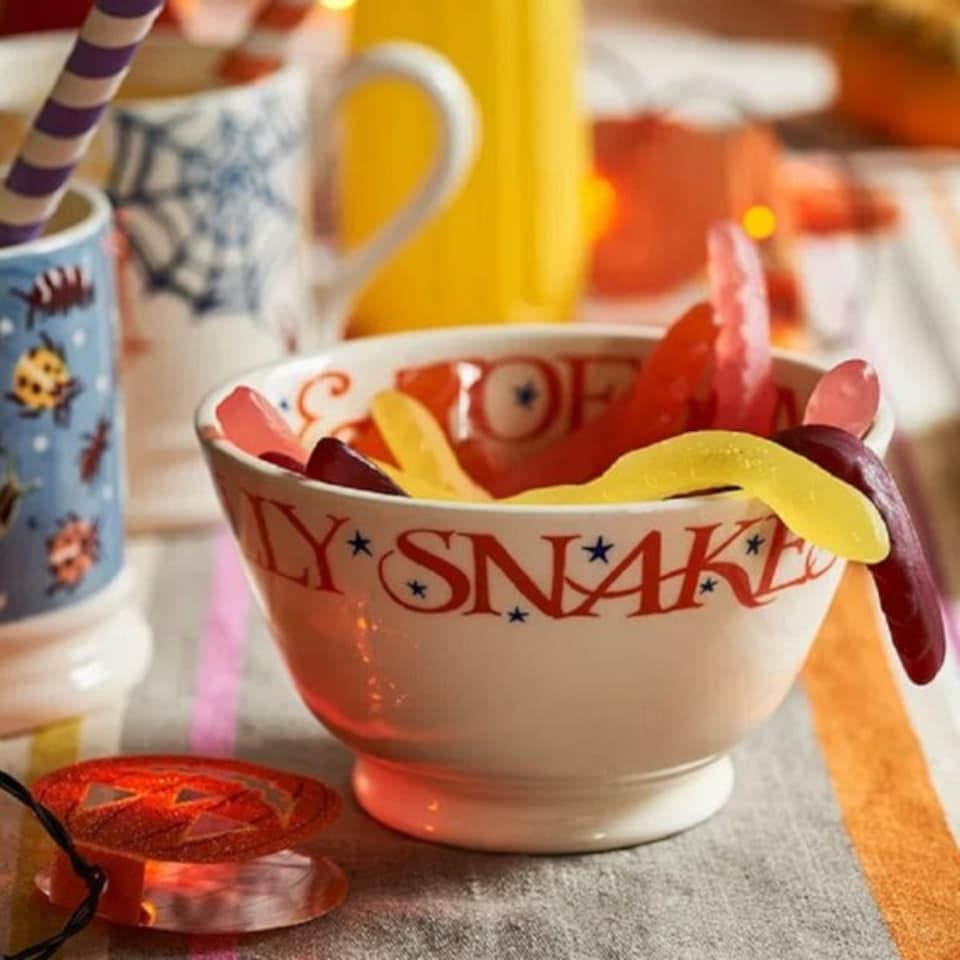 image 1 of Bowl: 12.5cm Emma Bridgewater Halloween Snack Bowl, Ceramic White