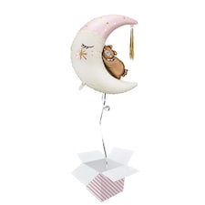 Teddy Bear on the Moon Helium Foil Giant Balloon - Inflated Balloon in a Box