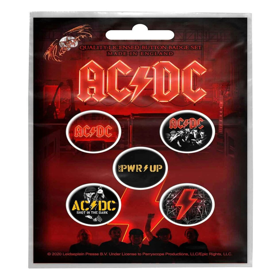 AC/DC Button Badge Pack: PWR-UP - N/A