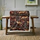 image 3 of Fox and Deer Soft Fleece Throw - 140 x 180cm Cosy Sherpa Blanket Blue | Navy