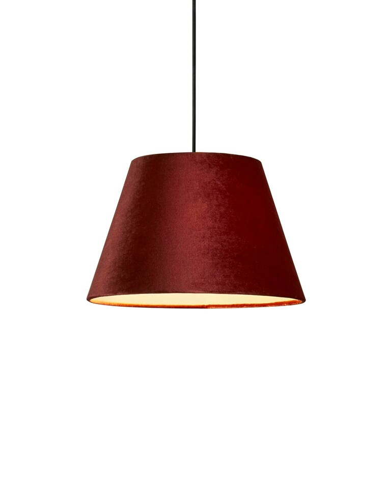 image 1 of VELVET TAPERED SHADE (ROSE)