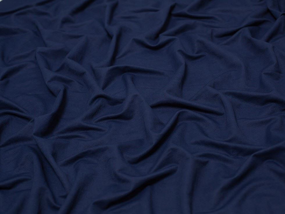 Minerva Core Range Navy Rayon Nylon Jersey Stretch Knit Fabric for Dressmaking, 160cm / 62" Wide - per metre