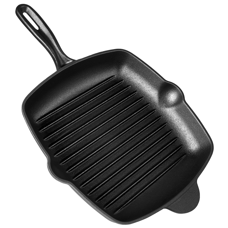 image 1 of VonShef Cast Iron Griddle Pan 10" Pre-Seasoned Non-Stick
