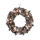 image 10 of 50cm Frosted Hanging Christmas Wreath with Pine Cones & Wooden Stars