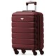 image 1 of Flight Knight Cabin Suitcase 56x36x23cm - 30+ Airlines Approved - British Airways, EasyJet- Lightweight 4 Wheel Carry On Hard Shell Hand Luggage Red | Burgundy | Cabin Bag
