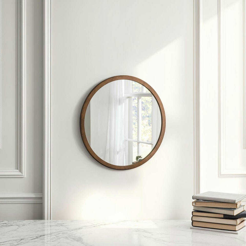 image 1 of Classic Round Contemporary Mirror Bronze Bronze | 60x60x2cm