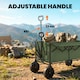 image 5 of Outsunny 95L Foldable Festival Trolley on Wheels, Dark Green | Green | Black | 103L x 46.5W x 97H cm