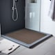 image 3 of Nicoman Reversible Dual-Colour PVC Shower Mat - 60cm x 60cm | Grey | Grey/Brown | Square 60x60cm