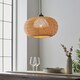 image 5 of Bali Globe Pendant Ceiling Lamp, Natural Bamboo, White, Matt Black