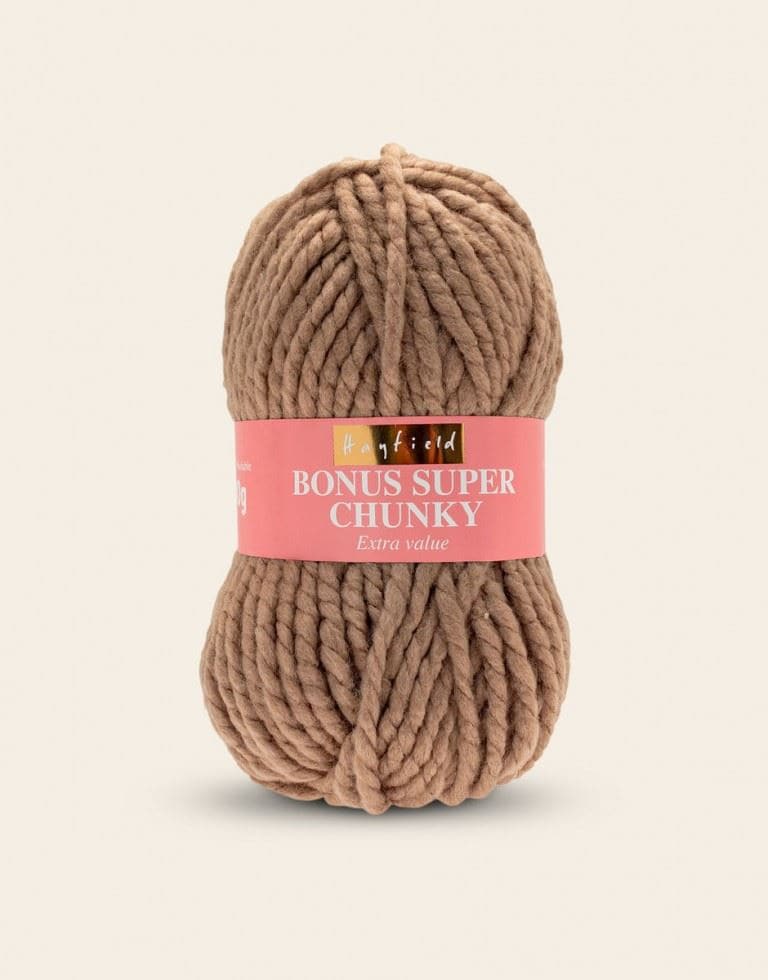 Hayfield Beige Bonus Super Chunky Yarn (Value Pack 10 x 100g Balls) For Crochet, Knitting - 82m per ball
