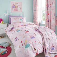 Happy Linen Company Castle Unicorn Duvet Cover Bedding Set