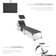 image 3 of Lorella aluminum sun lounger, upholstered, foldable | Grey | grey | 1