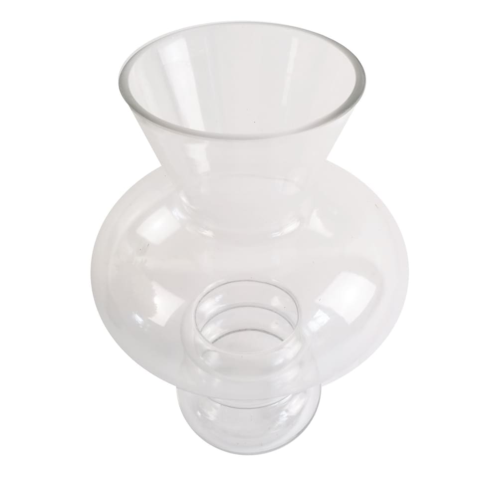 image 1 of 35cm Bubble Clear Glass Vase | White | 35