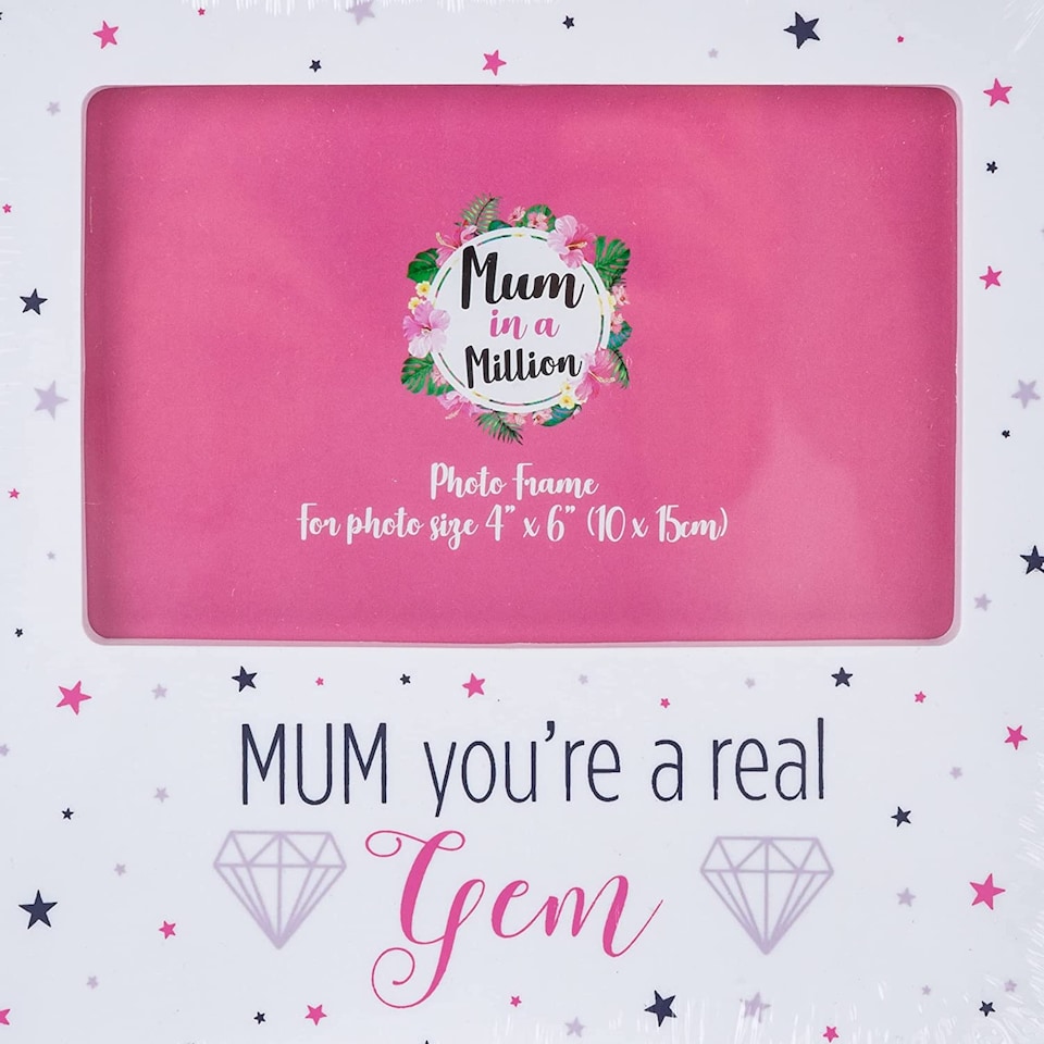 image 1 of VFM e-Store Mum Photo Frame 4 x 6 - "Mum You're a Real Gem"