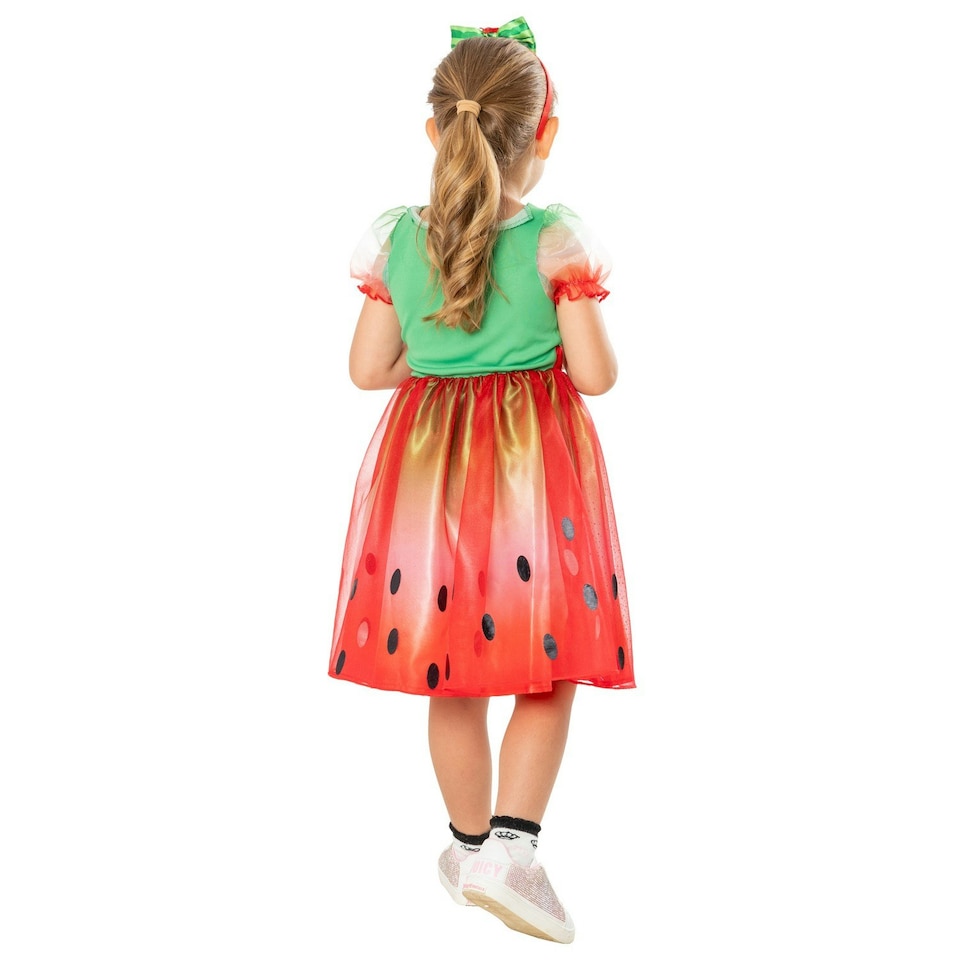 image 1 of Cocomelon Girls Costume Dress - Red/Green/Black - 5-6 Years 5