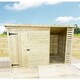 image 1 of 10 x 3 Garden Shed Pressure Treated T&G PENT Wooden Garden Shed + SIDE STORAGE (10' x 3' / 10ft x 3ft) (10 x 3)