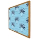 image 1 of Palm trees on blue (Picutre Frame) Brown | Oak | M