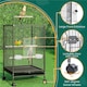 image 5 of Yaheetech 79 cm Tall Open Top Wrought Iron Bird Cage with Rolling Stand Black