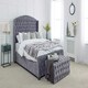 image 5 of Richmond Plush King Bed Frame - Grey