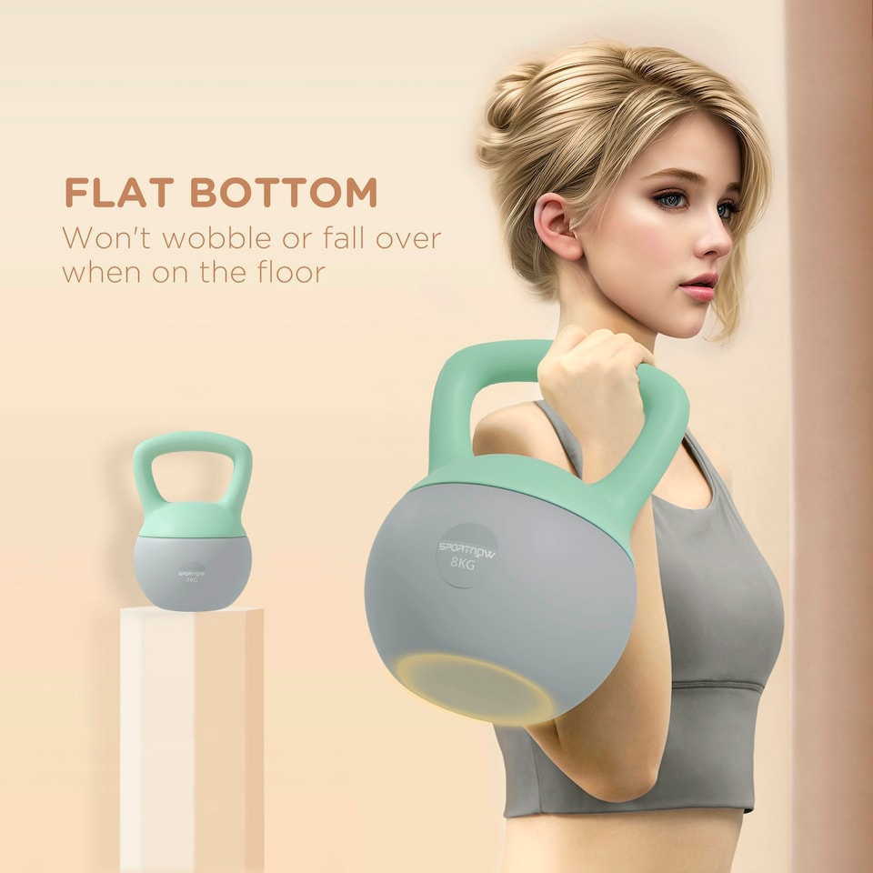 image 1 of SPORTNOW Kettlebell with Soft Body and Non-Slip Handle