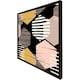 image 3 of Yellow, white & pink hexagons (Picutre Frame) Brown | Oak | L