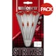 image 1 of Unicorn Striker Tungsten Darts (Pack of 3) - Silver/Red - 22g