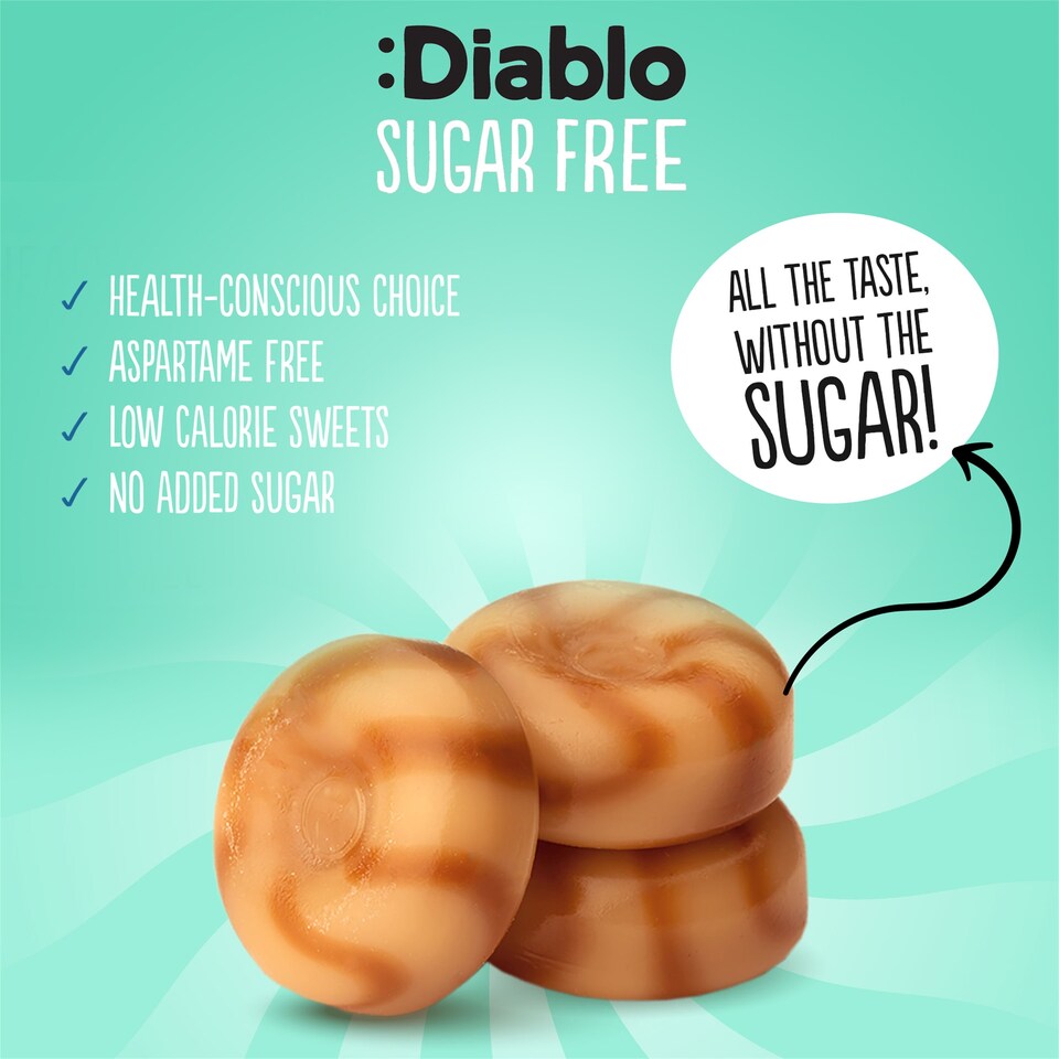 image 1 of Diablo Sugar Free Butter Sweets 75g 3 Pack