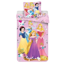 Disney Princess Duvet Cover Set | Pink | Pink/Multicoloured | Single | 1