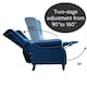 image 4 of Windsor Luxury Pushback Recliner Armchair Blue