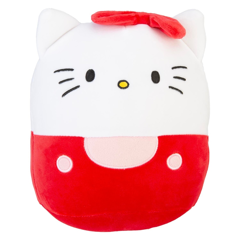 image 1 of PMS Hello Kitty Oval Cushion Plush Red and White Theme - 22cm x 16cm
