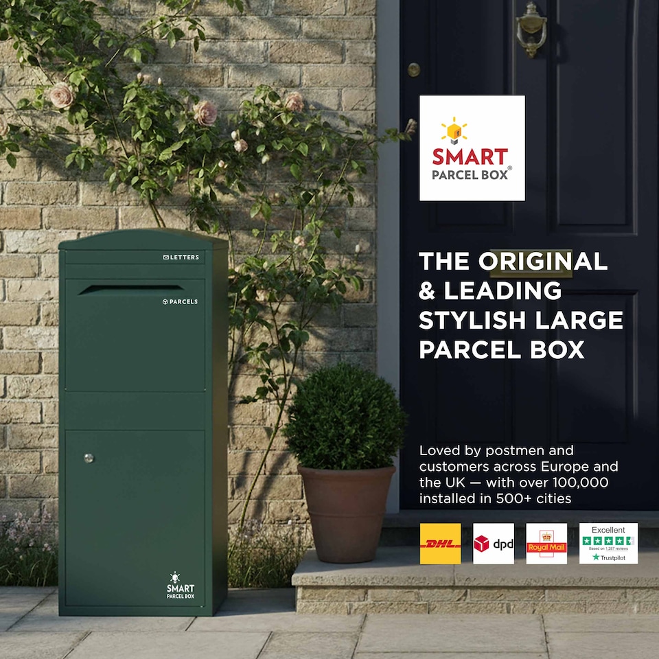 image 1 of SMART PARCEL BOX® Large Curved Top Front Access | Green | 1