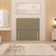 image 6 of Divan Bed Base with 4 Drawers & Plain Floor Standing Headboard Linen Fabric | Yellow | Beige
