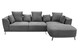 image 1 of The 3 Seater Nova Lounger Left Corner Sofa in Grey or Cream | Grey | One Size