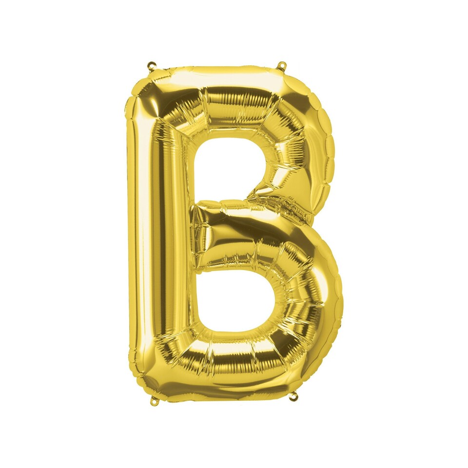 Realmax B Foil Balloon - Gold - One Size