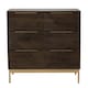image 2 of Zaine Carving 3 Drawer Chest - Mango Wood - L40 x W81.5 x H80.5 cm - Dark Finish - Assembly Required