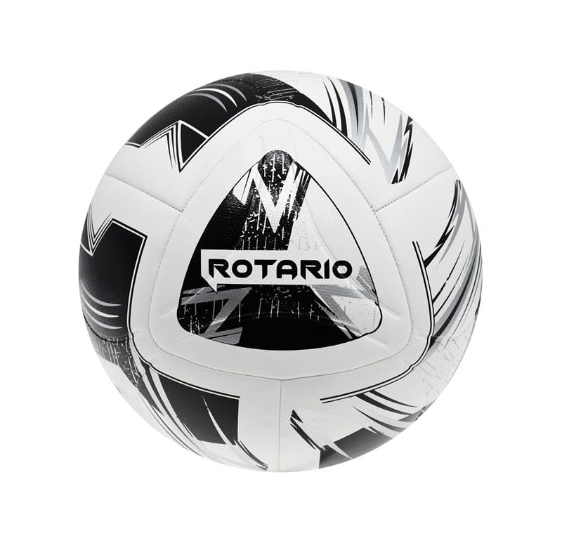 Precision Rotario Fifa Quality Match Football, 8 Panel Hybrid With Anli Campus Vimini 1.00mm Textured Pu, High Rebound Professional Ball, White Black,