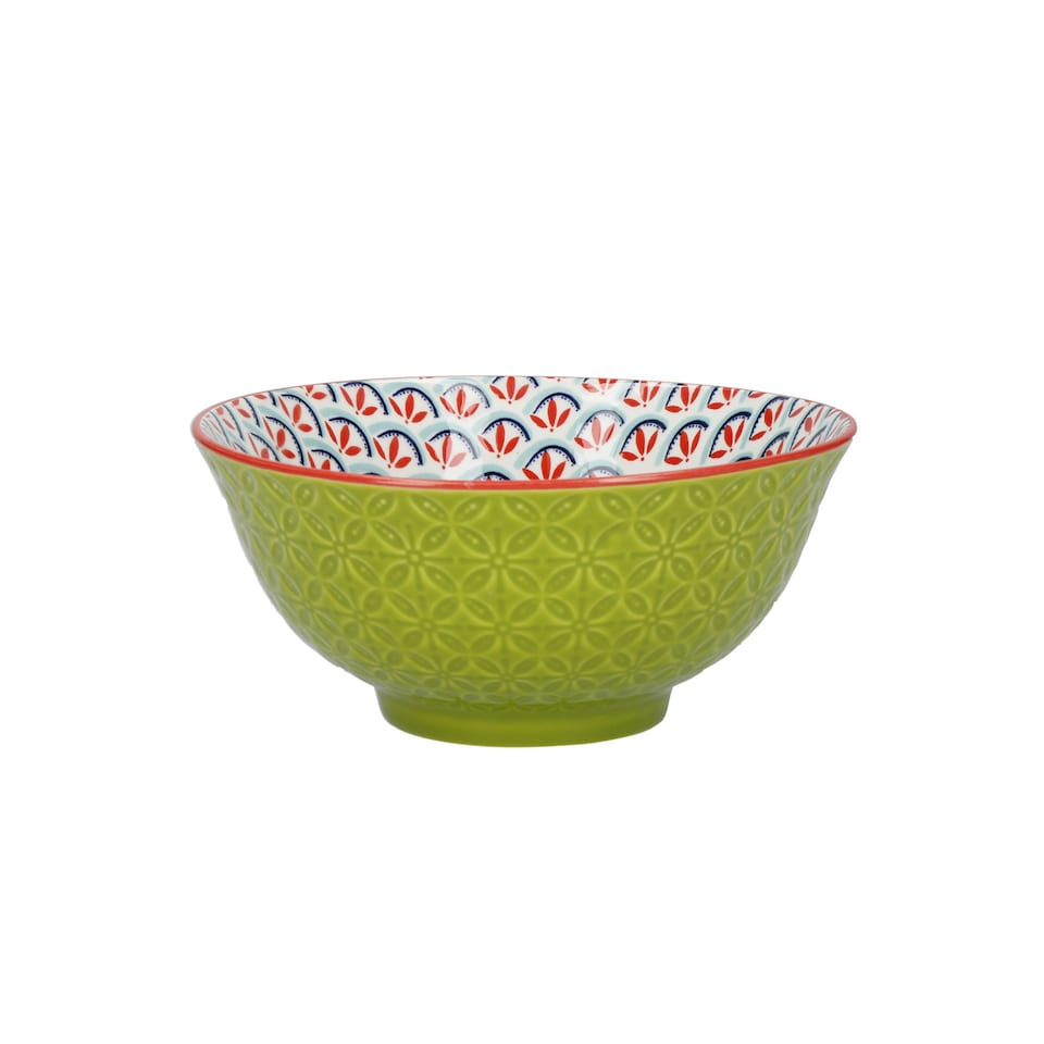 image 1 of KitchenCraft Cereal Bowl Set Multicolour Patterned Set of 4