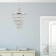 image 3 of First Choice Lighting Chrome Tiered Chandelier Style Light Shade Clear | Chrome