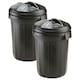image 2 of 1 x 80 Litre Shatterproof Refuse Bin With Lid Ideal For Indoor & Outdoor Use Black