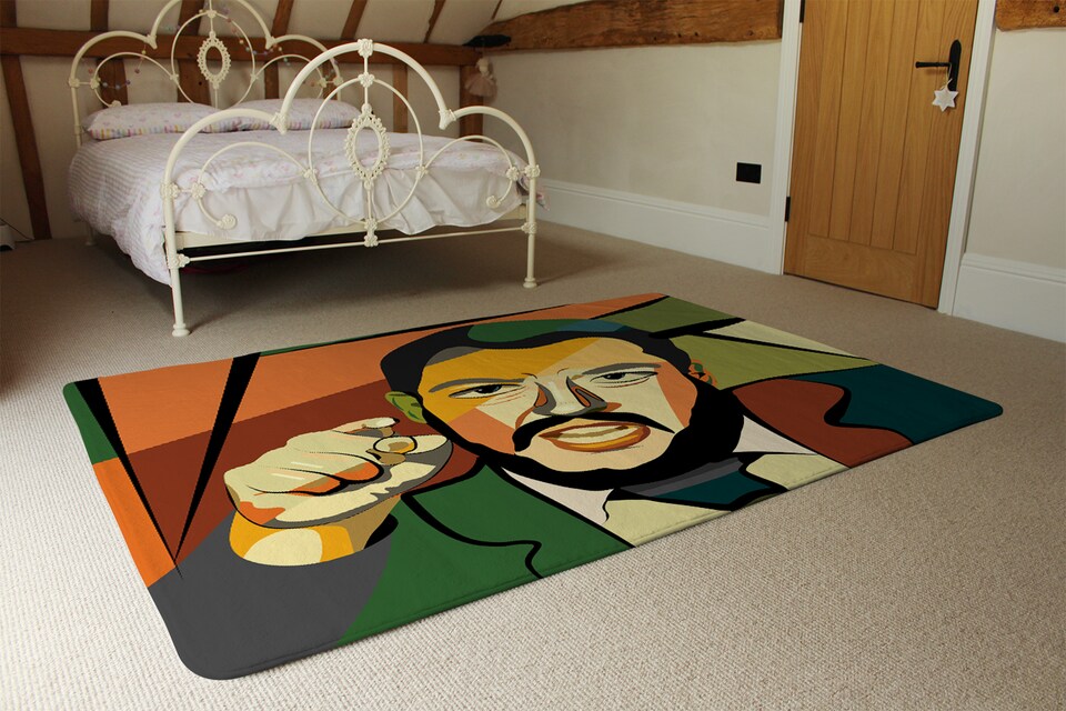 image 1 of Cubism Art Style, Politician Designer Rug | Multi