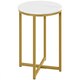 image 1 of Yaheetech Faux Marble Accent Table Antique Gold
