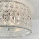 image 5 of Belfont 3 Light Bathroom Flush Ceiling Light Chrome, Clear Crystal Detail IP44, G9