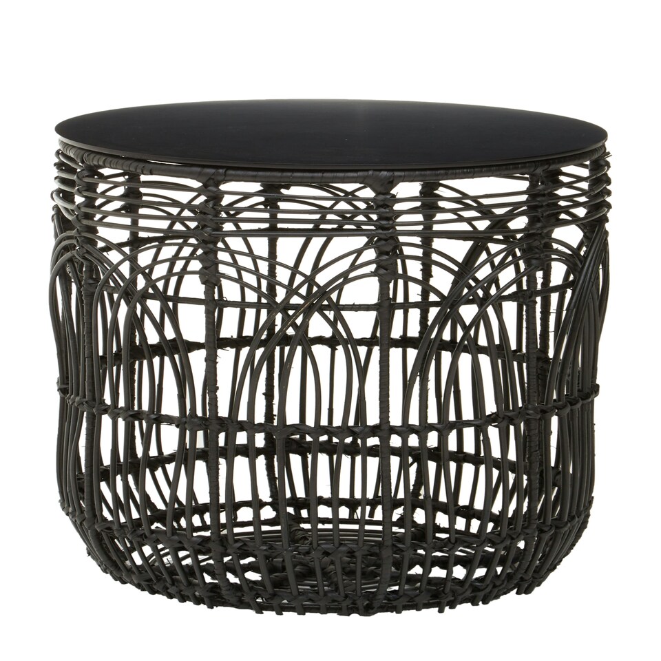 image 1 of Interiors By Premier Versatile Design Round Rattan Table, Industrial Design Bedroom Table, Everyday Use Side Table For Lounge