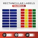 image 2 of Pack of 98 Yellow 12x38mm Rectangular Labels - Adhesive Stickers