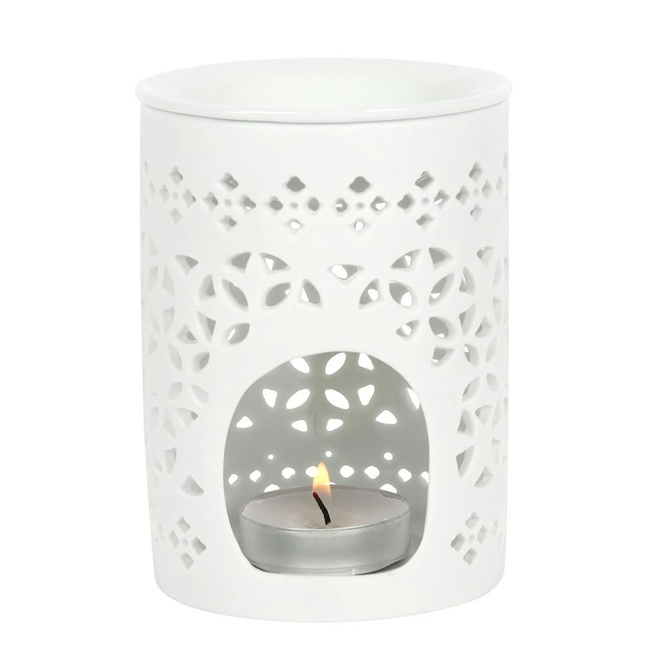 Something Different Matte Cut Out Oil Burner - White - One Size